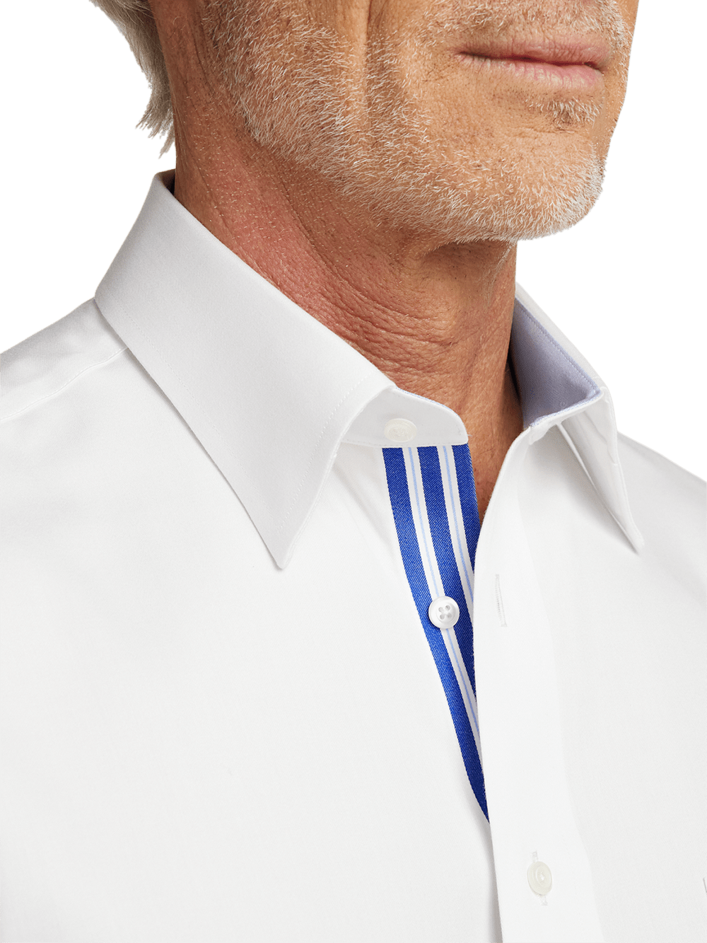 fitted lace wedding dress Non-Iron Cotton Solid Dress Shirt With Contrast Trim - White fitted lace wedding dress Non-Iron Cotton Solid Dress Shirt With Contrast Trim - White