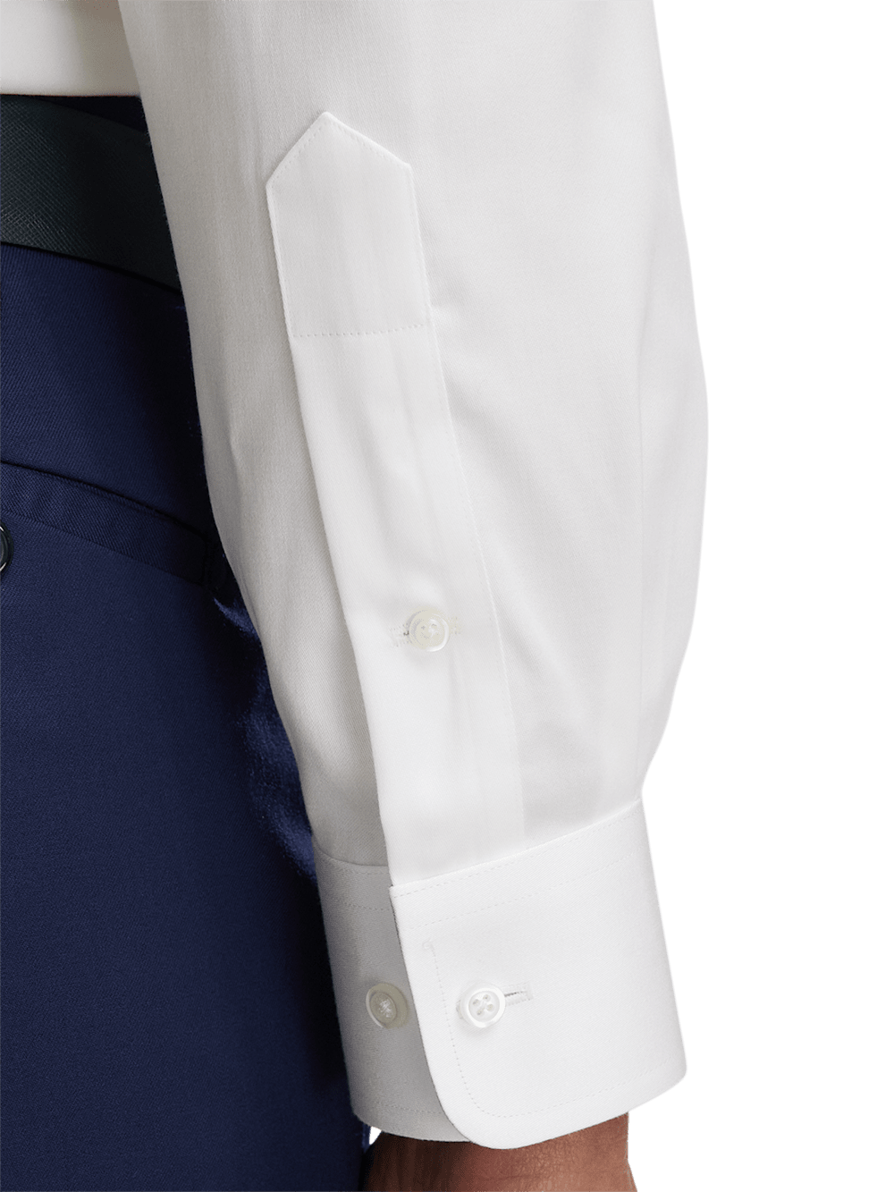 Alternate Image of Non-iron Cotton Solid Dress Shirt With Contrast Trim-3