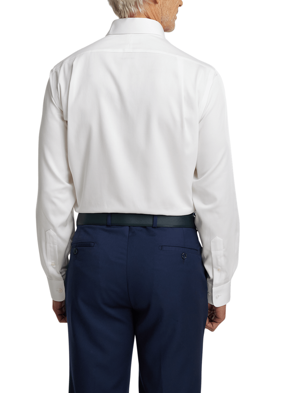Alternate Image of Non-iron Cotton Solid Dress Shirt With Contrast Trim-4