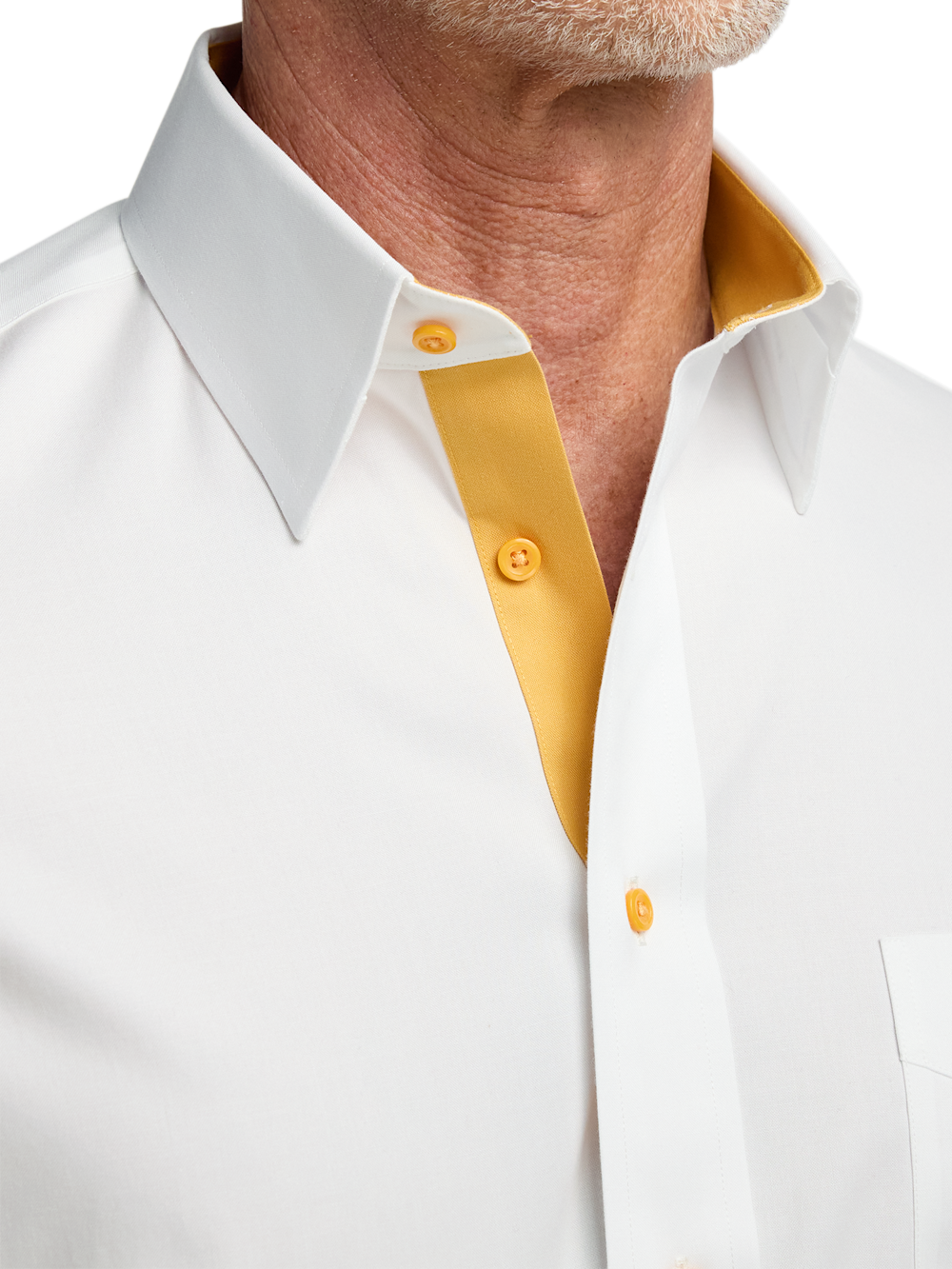 Alternate Image of Comfort Stretch Non-iron Solid Dress Shirt With Contrast Trim-2