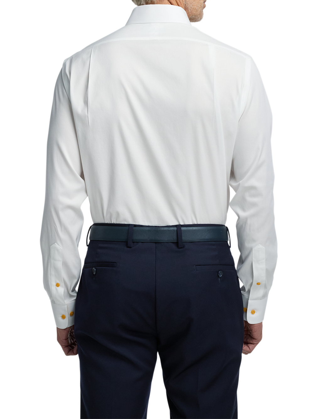 Alternate Image of Comfort Stretch Non-iron Solid Dress Shirt With Contrast Trim-4