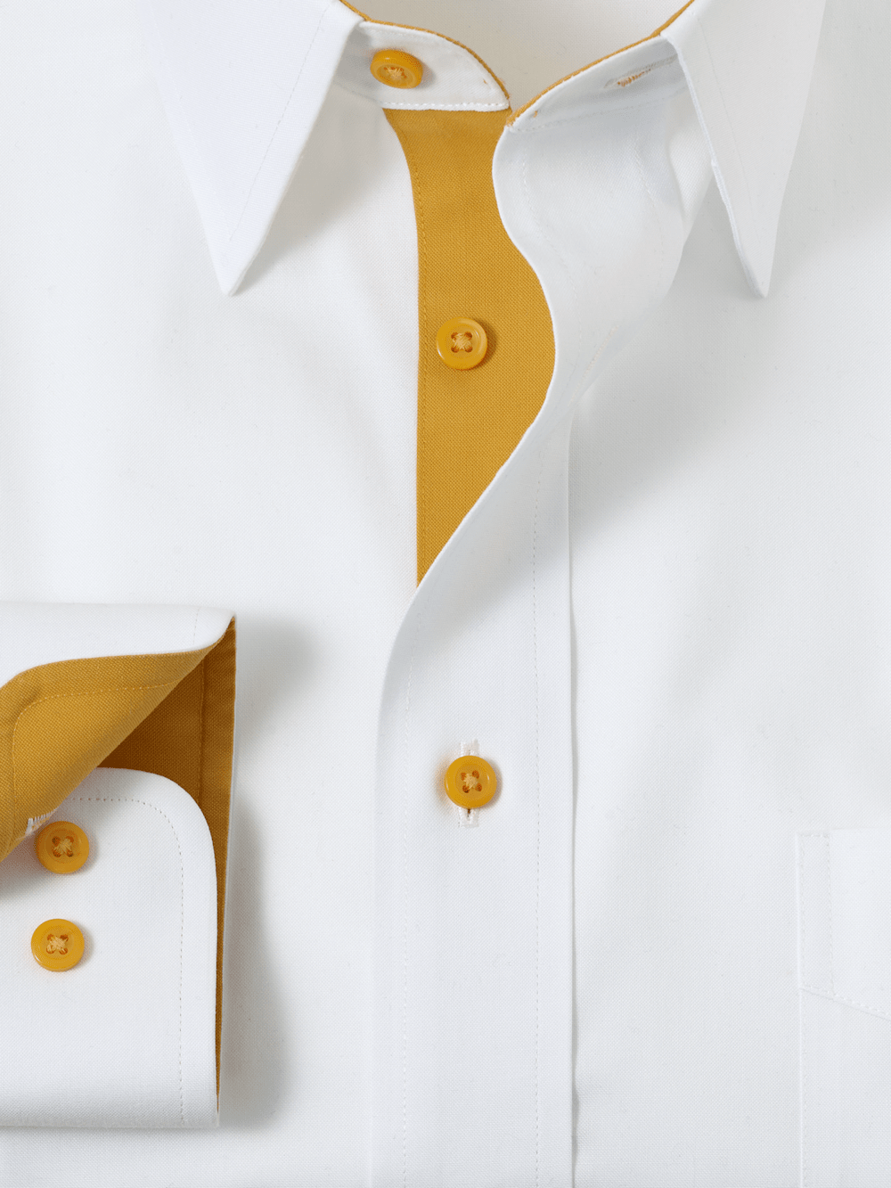 Alternate Image of Comfort Stretch Non-iron Solid Dress Shirt With Contrast Trim-5