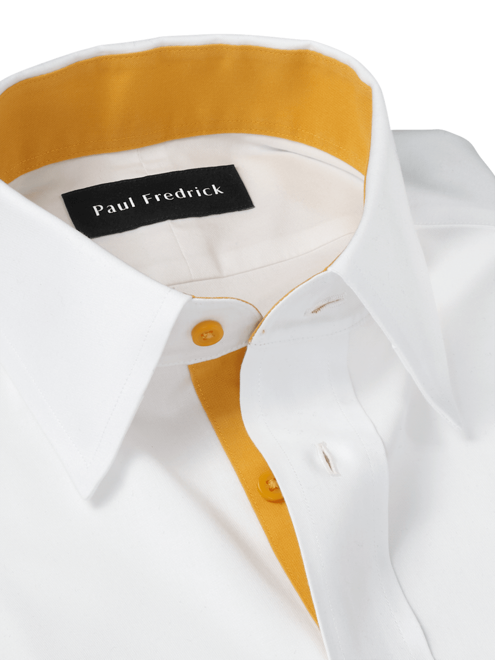 gold dress shirt Comfort Stretch Non-Iron Solid Dress Shirt With Contrast Trim