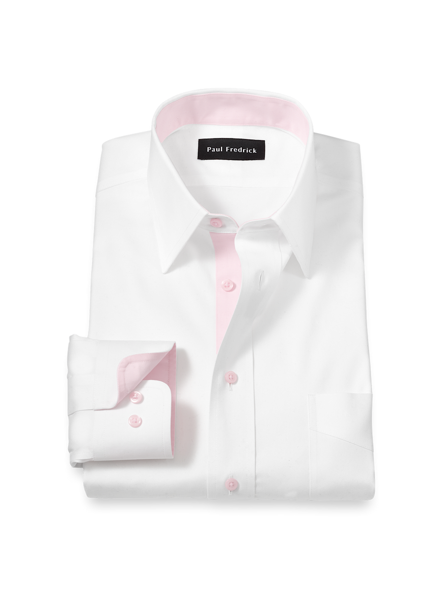 white and pink dress shirt Pink & White Stripe Dress Shirt