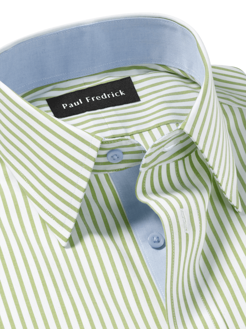Alternate Image of Comfort Stretch Non-iron Stripe Dress Shirt With Contrast Trim-6