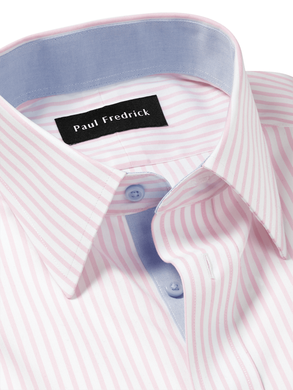 Comfort Stretch Non-Iron Stripe Dress Shirt With Contrast Trim - Pink - Classic Fit / 15 / 32 Comfort Stretch Non-Iron Stripe Dress Shirt With Contrast Trim - Pink - Classic Fit / 15 / 32