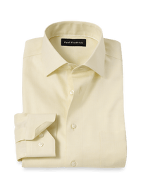 Comfort Stretch Non-Iron Herringbone Dress Shirt - Yellow