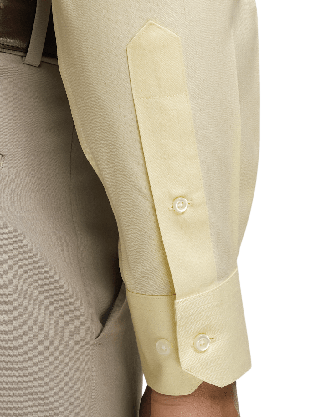 Alternate Image of Comfort Stretch Non-iron Herringbone Dress Shirt-3
