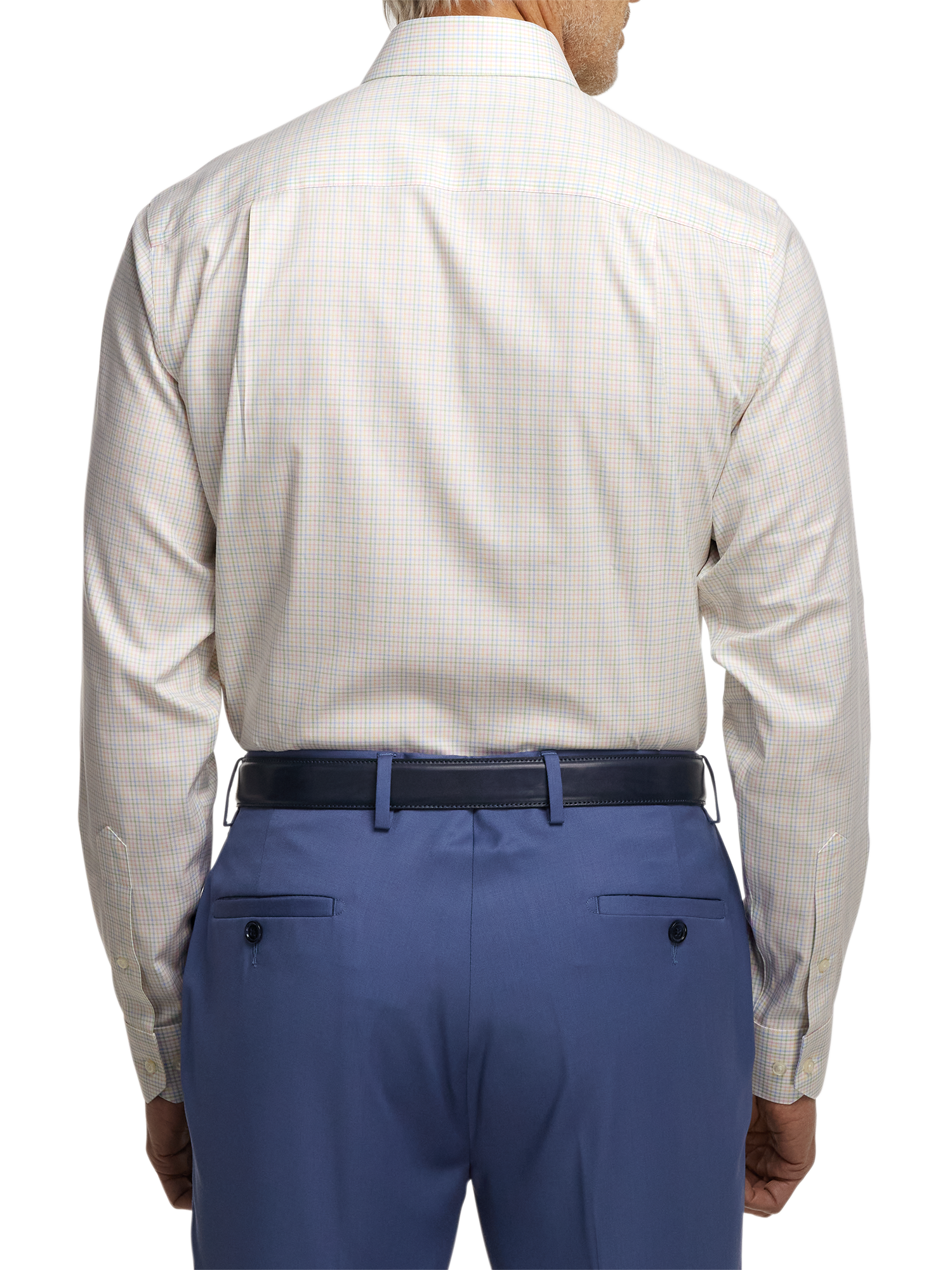 Comfort Stretch Non-Iron Check Dress Shirt - Multi