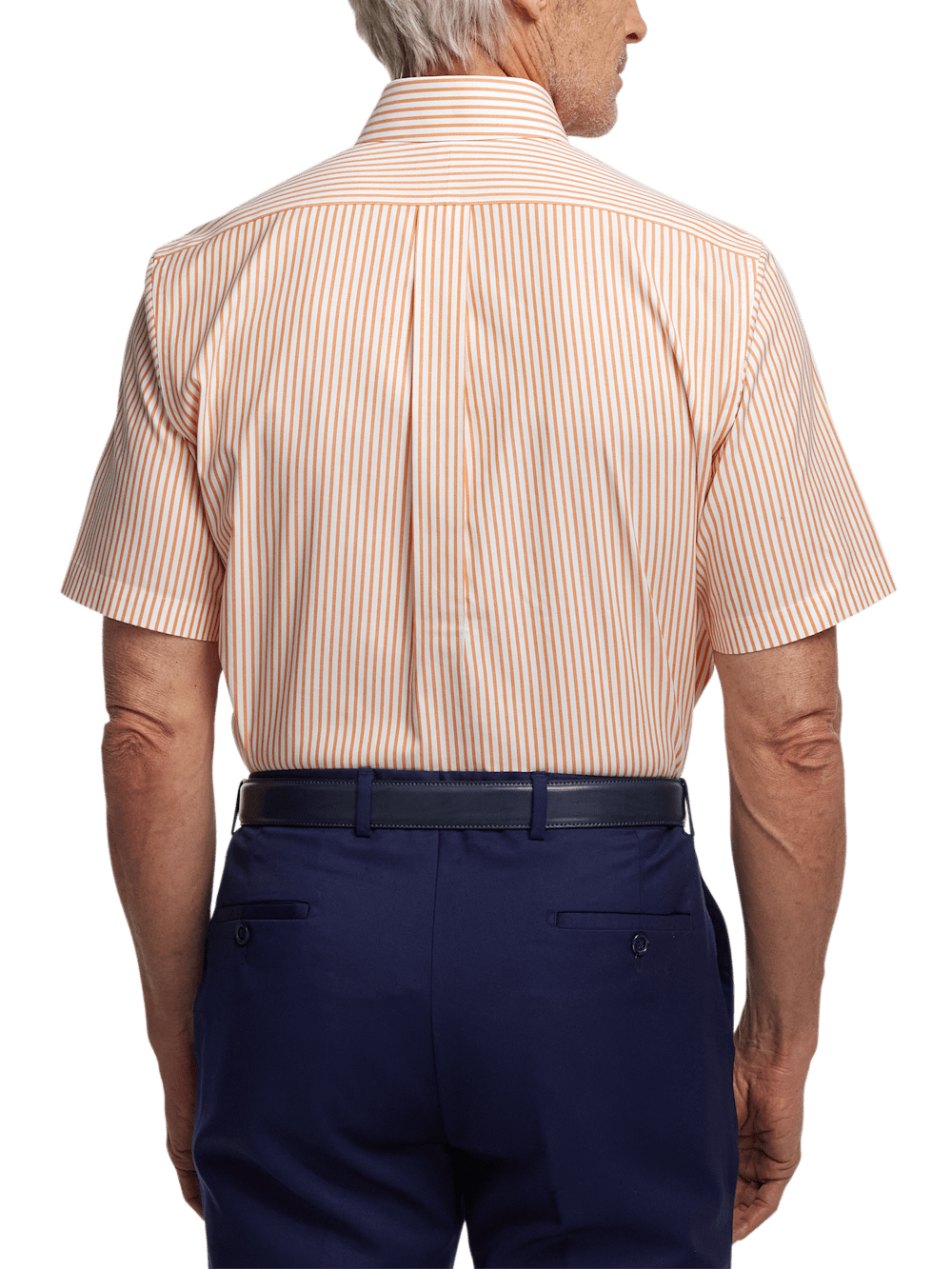 Alternate Image of Comfort Stretch Non-iron Stripe Dress Shirt With Contrast Trim-4