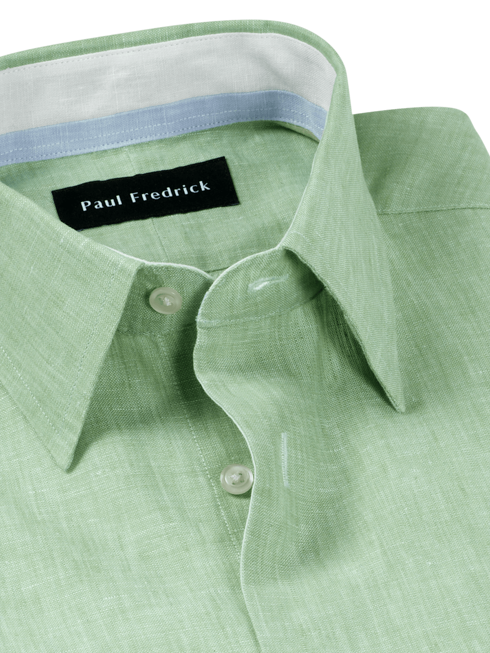 Alternate Image of Non-iron Linen Solid Dress Shirt With Contrast Trim-6