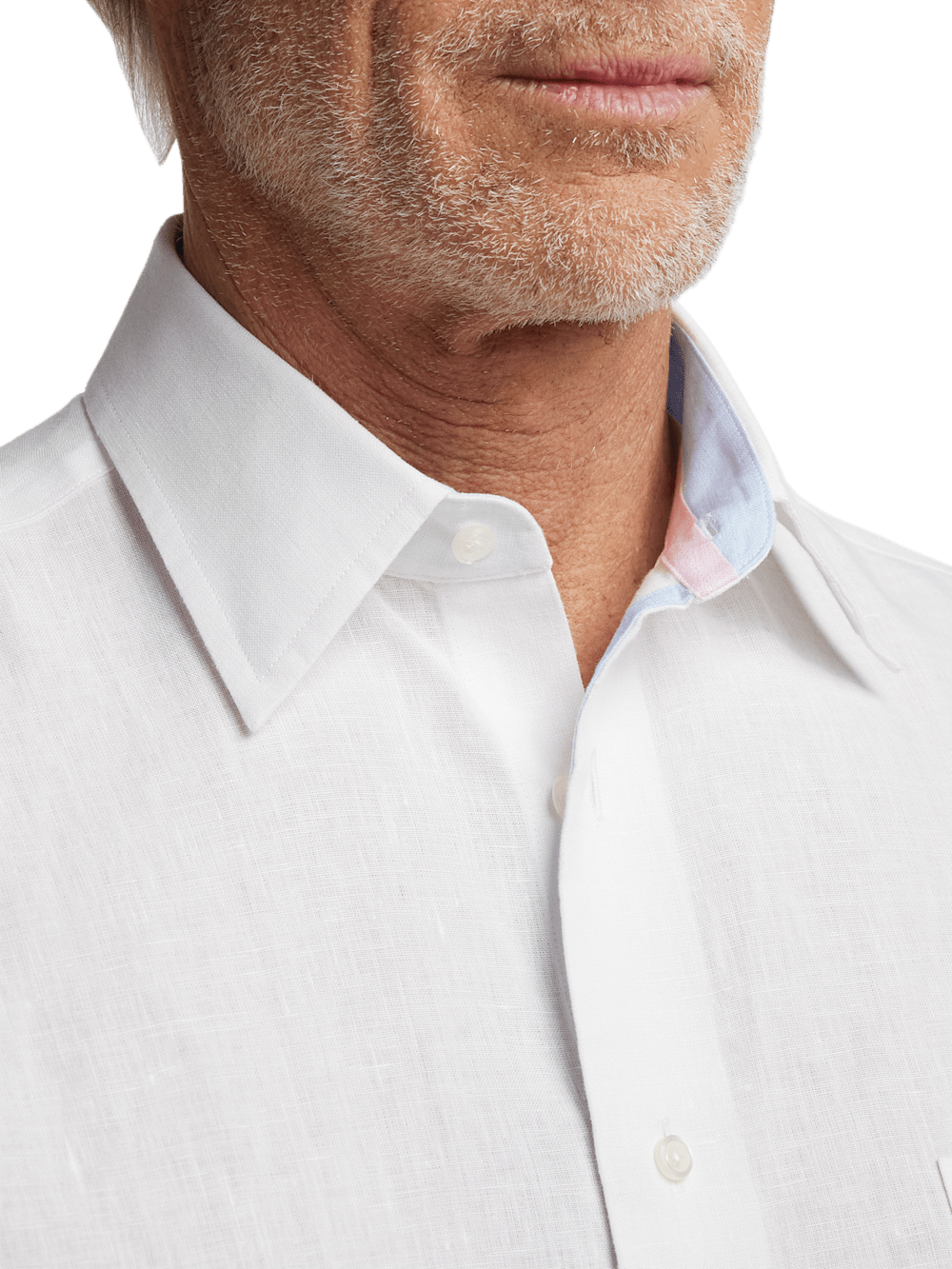 Alternate Image of Non-iron Linen Solid Dress Shirt With Contrast Trim-2