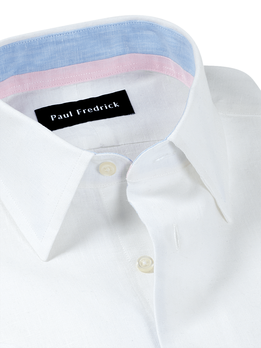Alternate Image of Non-iron Linen Solid Dress Shirt With Contrast Trim-6