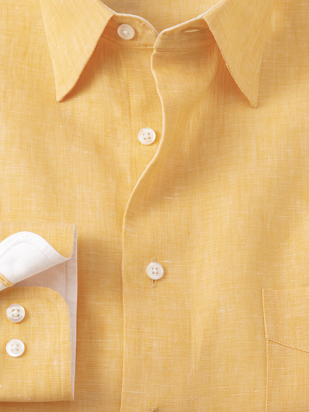 Alternate Image of Non-iron Linen Solid Dress Shirt With Contrast Trim-5
