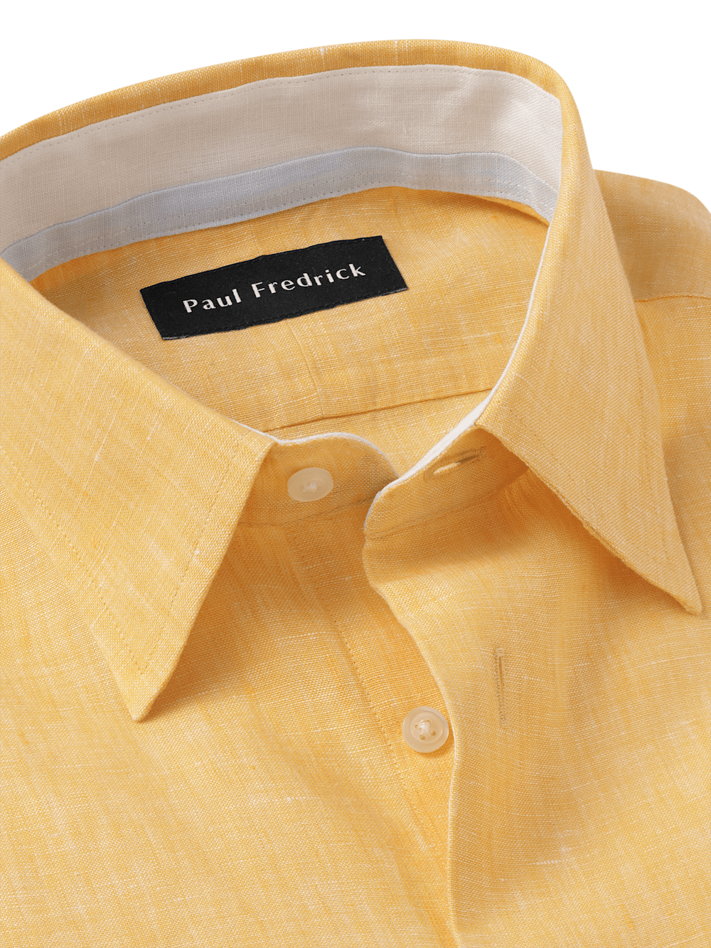 Alternate Image of Non-iron Linen Solid Dress Shirt With Contrast Trim-6