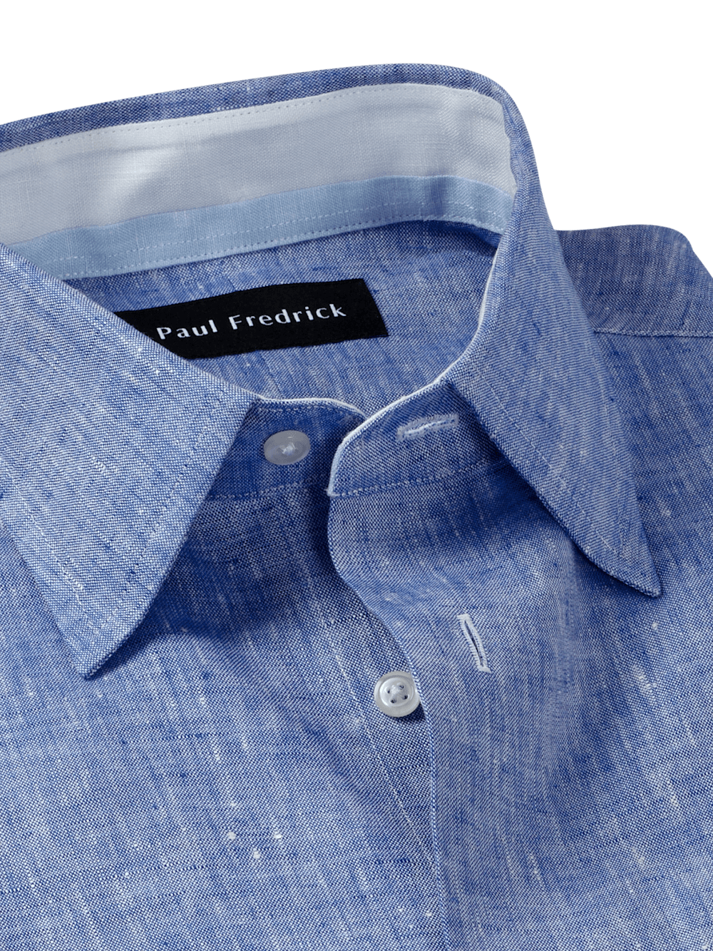 Alternate Image of Non-iron Linen Solid Dress Shirt With Contrast Trim-6