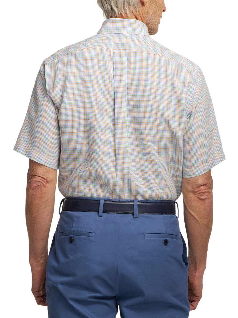 Alternate Image of Non-iron Linen Plaid Dress Shirt With Contrast Trim-4
