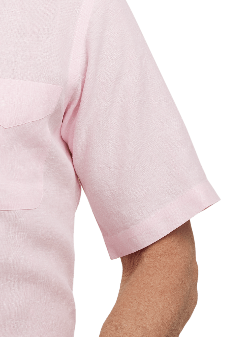 Alternate Image of Non-iron Linen Solid Dress Shirt With Contrast Trim-3