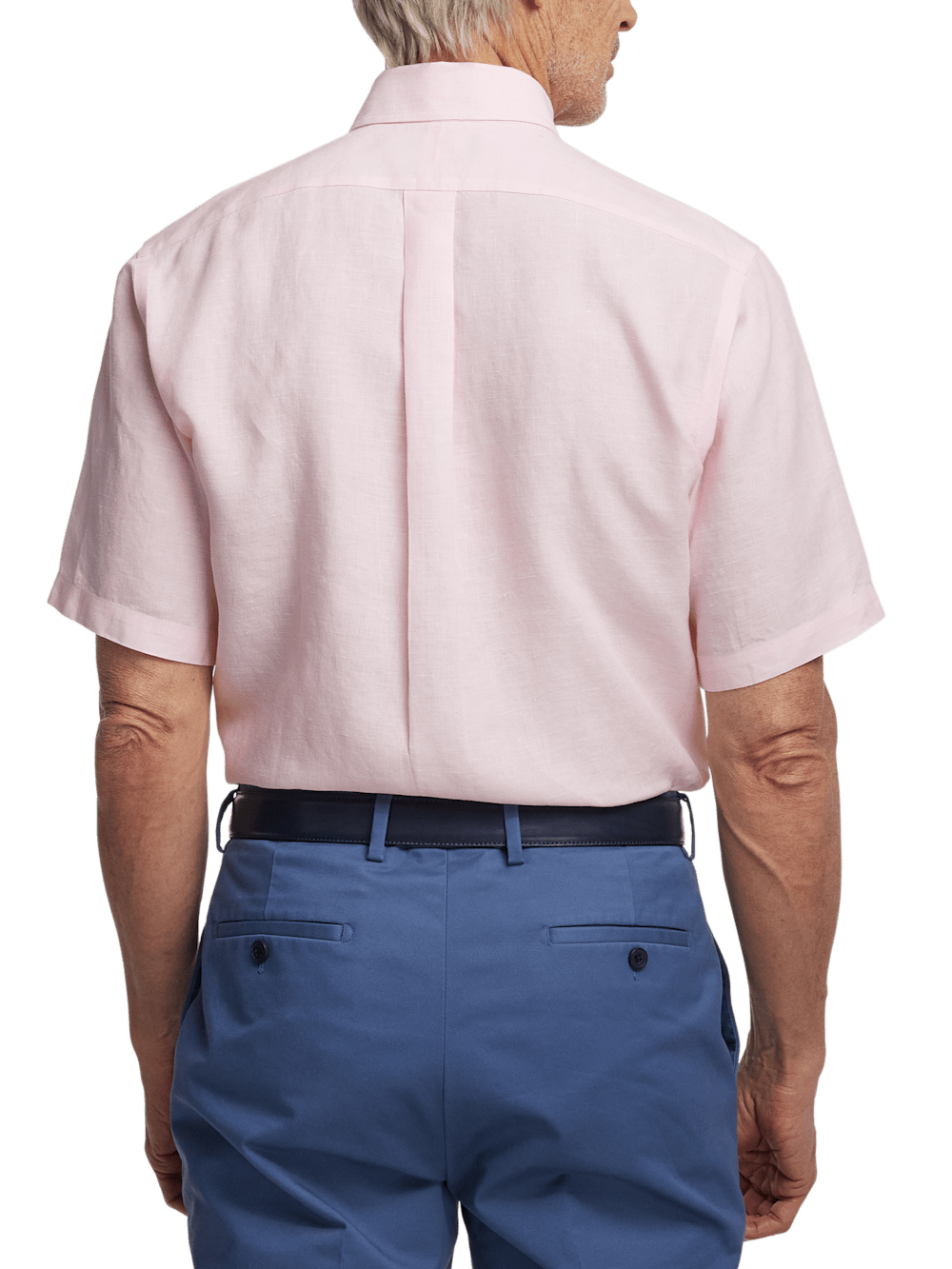 Alternate Image of Non-iron Linen Solid Dress Shirt With Contrast Trim-4
