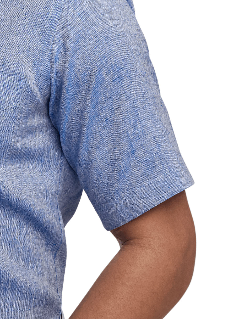 Alternate Image of Non-iron Linen Solid Dress Shirt With Contrast Trim-3