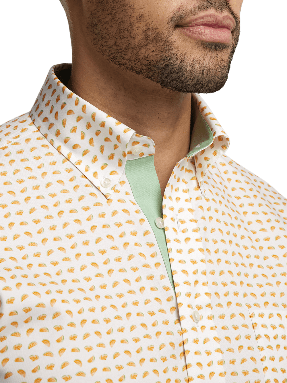 Alternate Image of Comfort Stretch Non-iron Novelty Dress Shirt With Contrast Trim-2