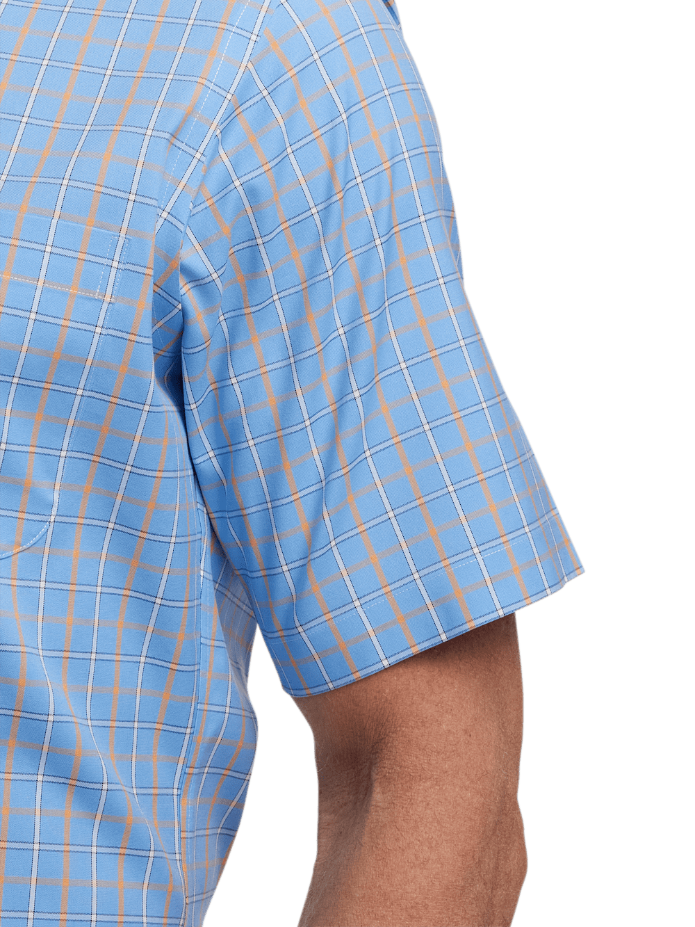 Alternate Image of Comfort Stretch Non-iron Check Dress Shirt With Contrast Trim-3