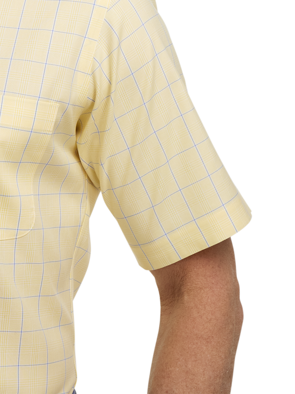 C/f Comfort Stretch Non-iron Check Button Down Collar Short Sleeve
