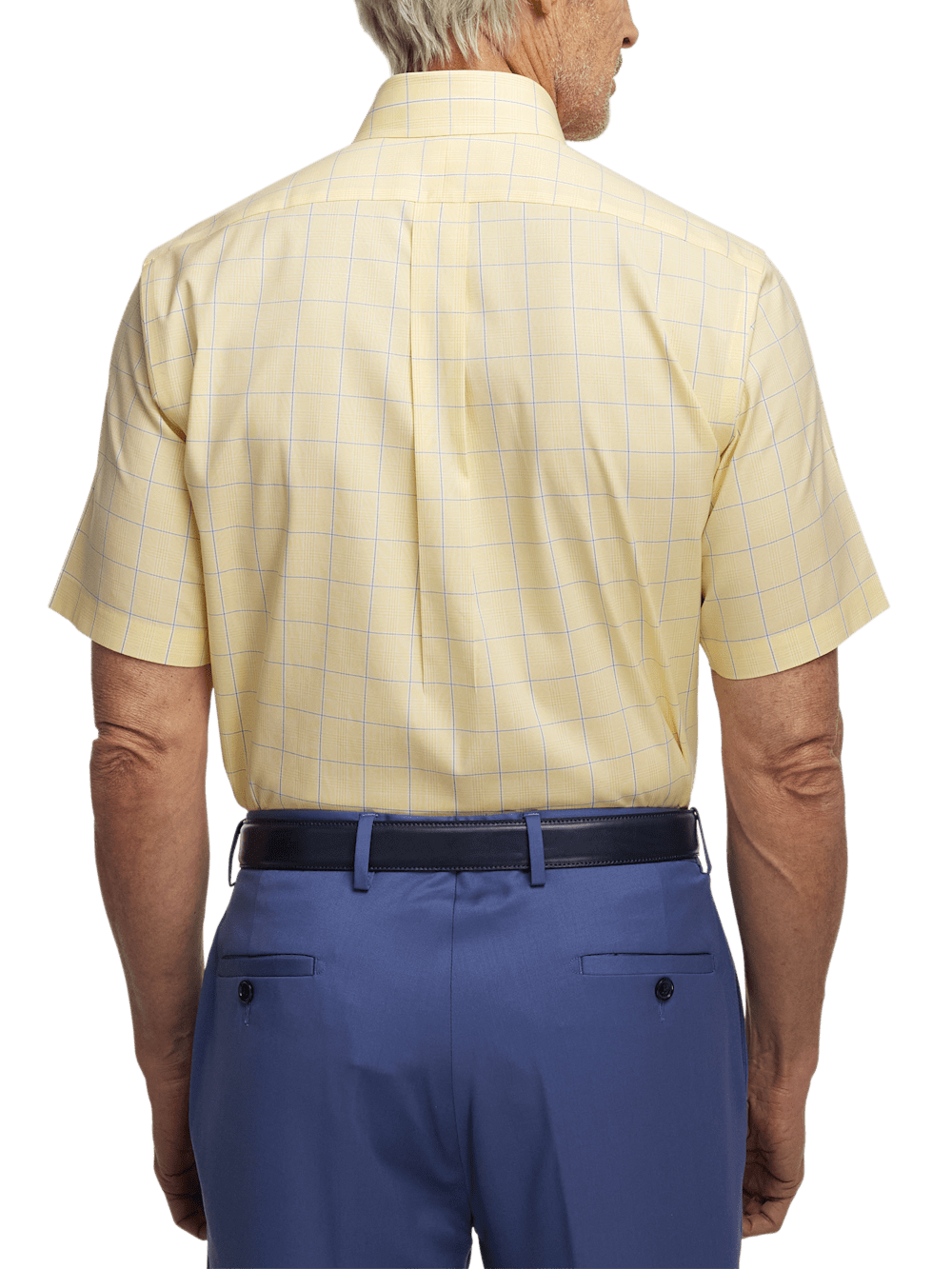 Alternate Image of Comfort Stretch Non-iron Check Dress Shirt With Contrast Trim-4
