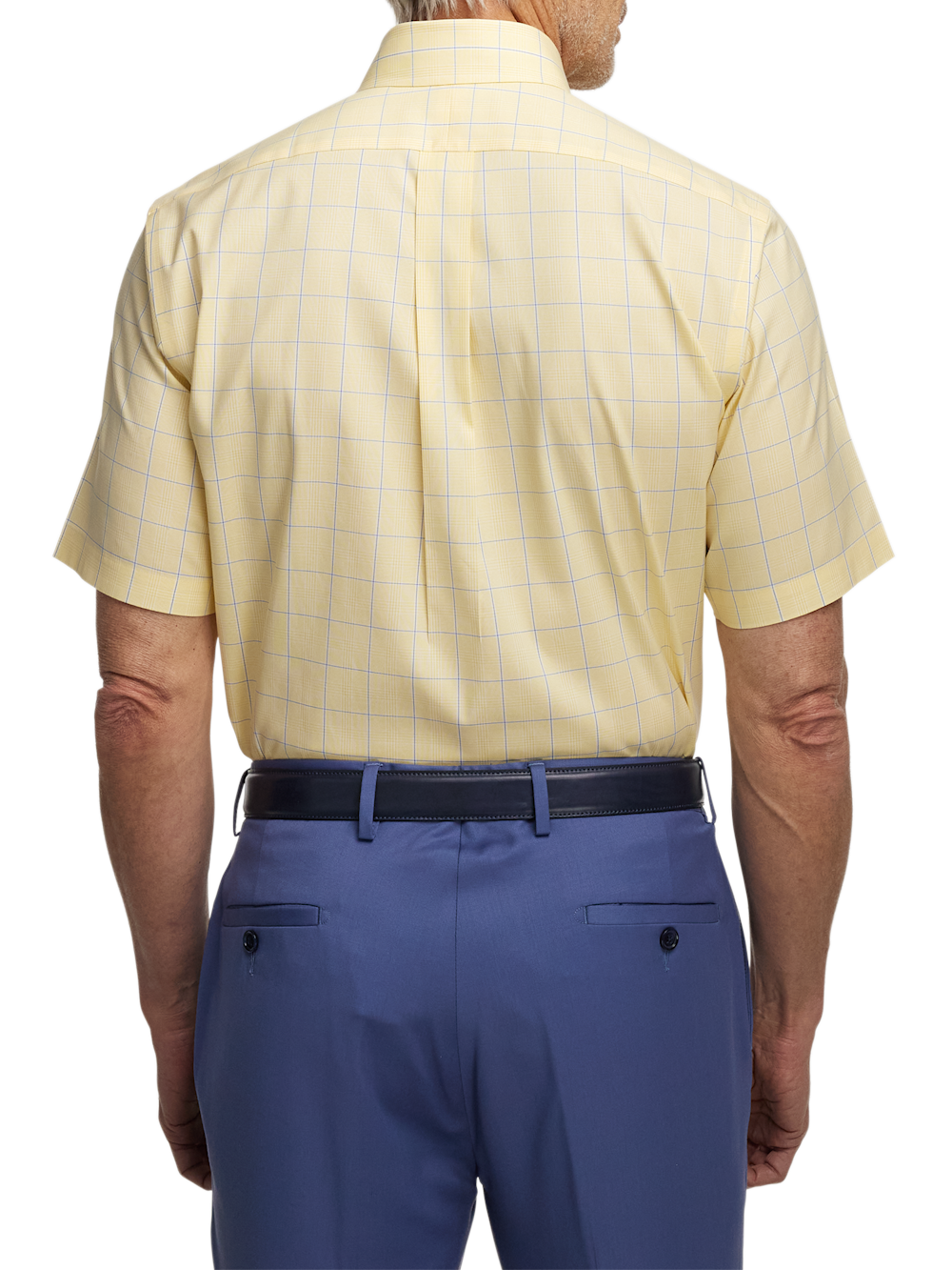 C/f Comfort Stretch Non-iron Check Button Down Collar Short Sleeve