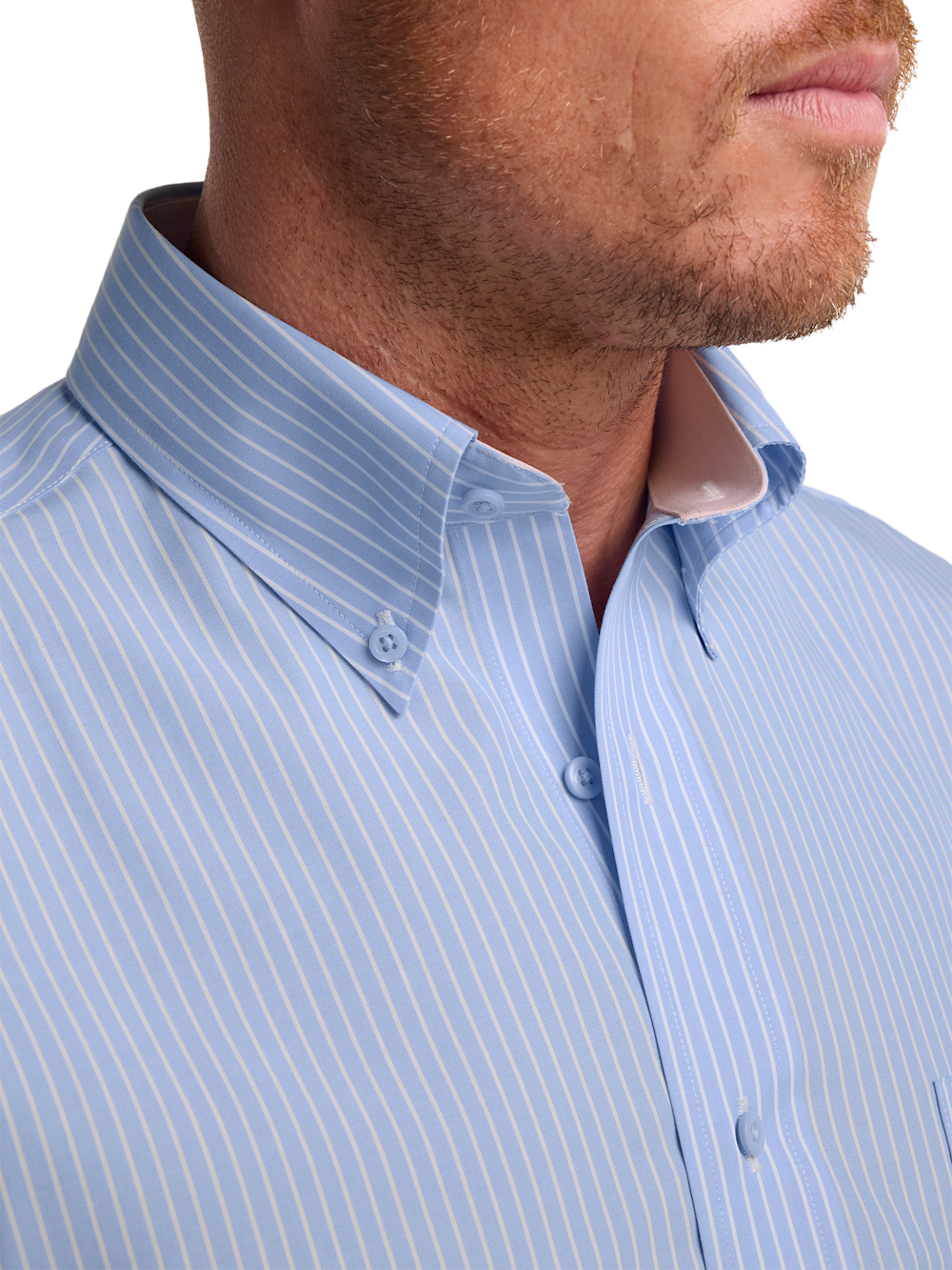 Alternate Image of Non-iron Cotton Stripe Dress Shirt With Contrast Trim-2