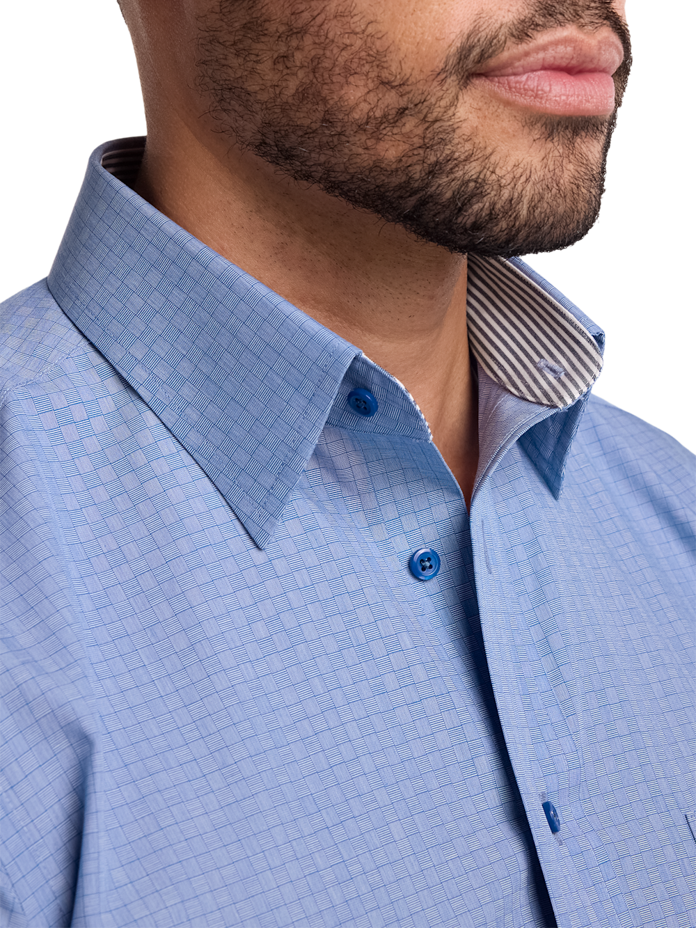 non iron cotton solid dress shirt with contrast trim brown mens dress shirts Non-Iron Cotton Solid Dress Shirt With Contrast Trim