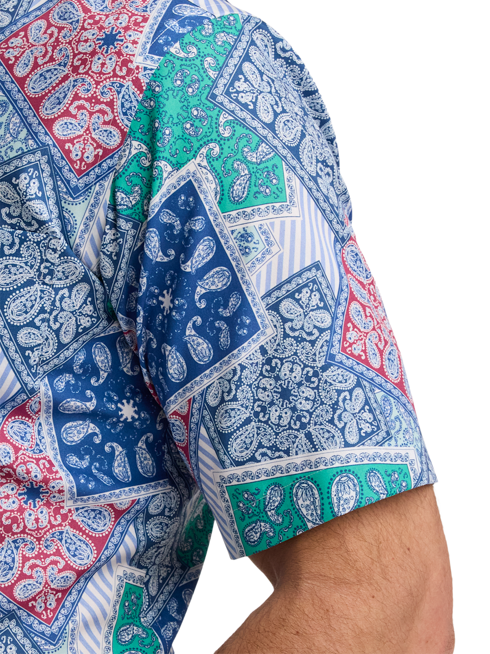 Alternate Image of Non-iron Cotton Bandana Dress Shirt With Contrast Trim-3