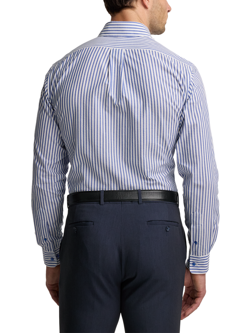 Alternate Image of Seersucker Stripe Dress Shirt With Contrast Trim-4