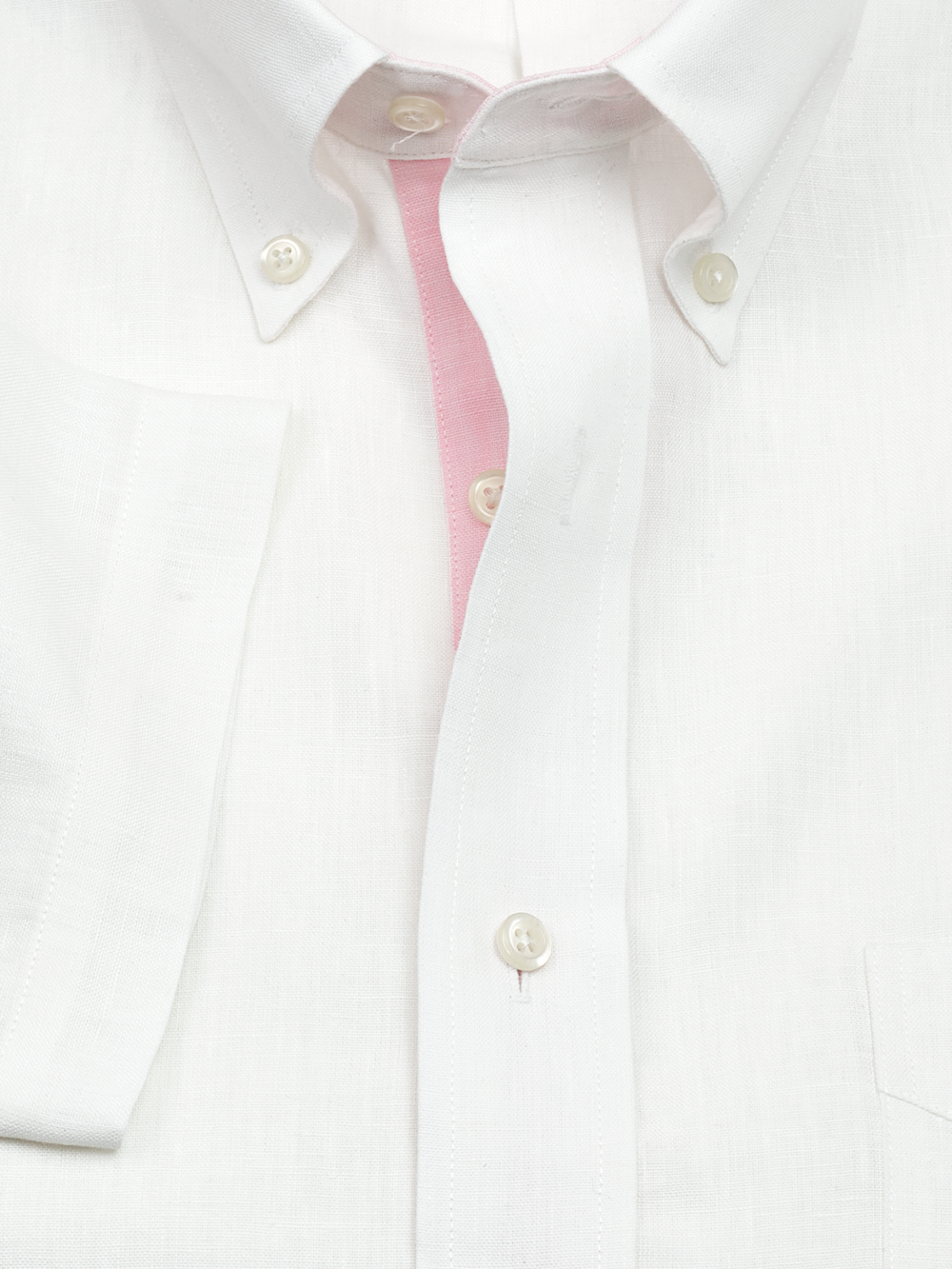 Alternate Image of Non-iron Linen Solid Dress Shirt With Contrast Trim-5