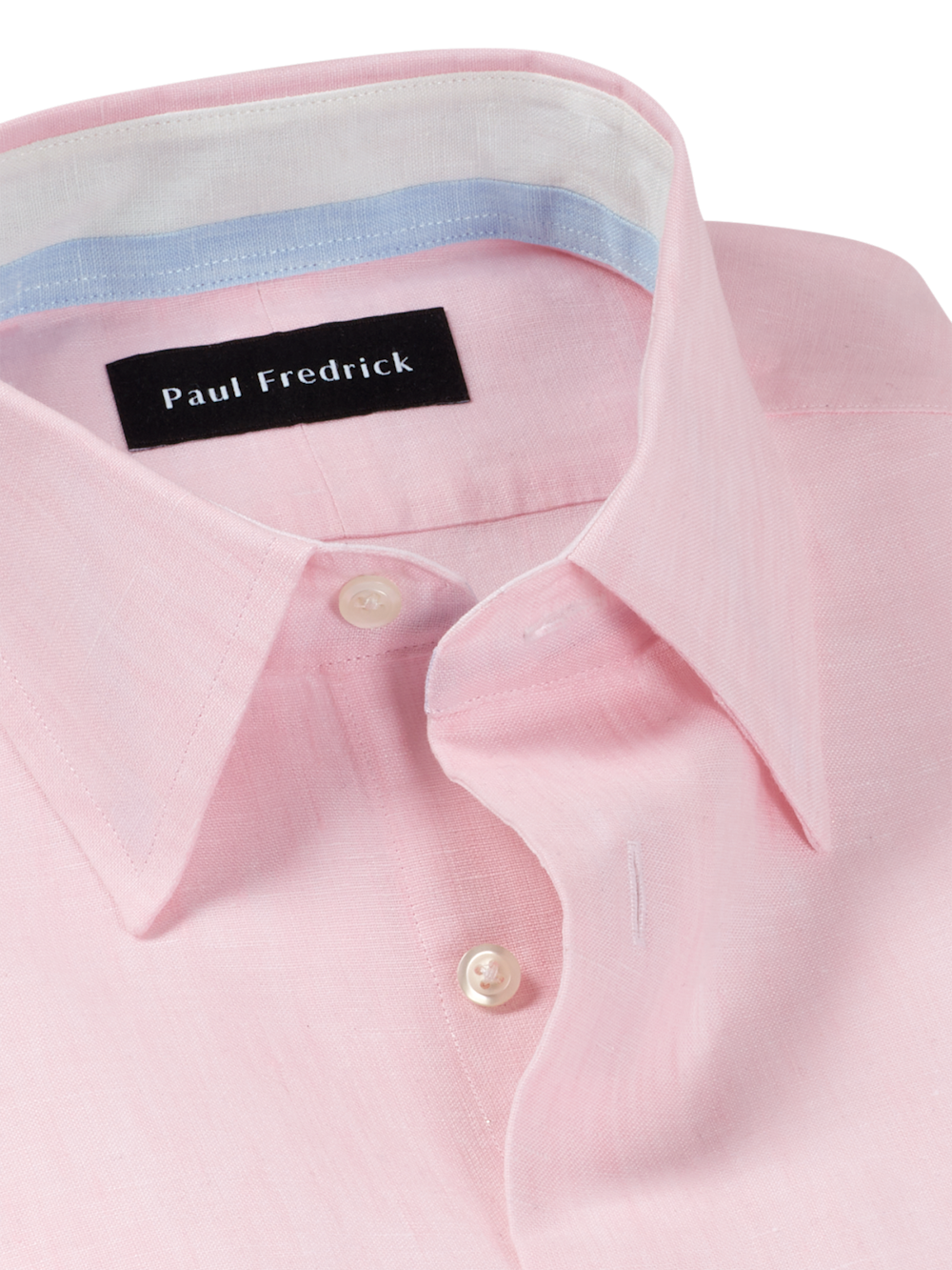 Alternate Image of Non-iron Linen Solid Dress Shirt With Contrast Trim-6