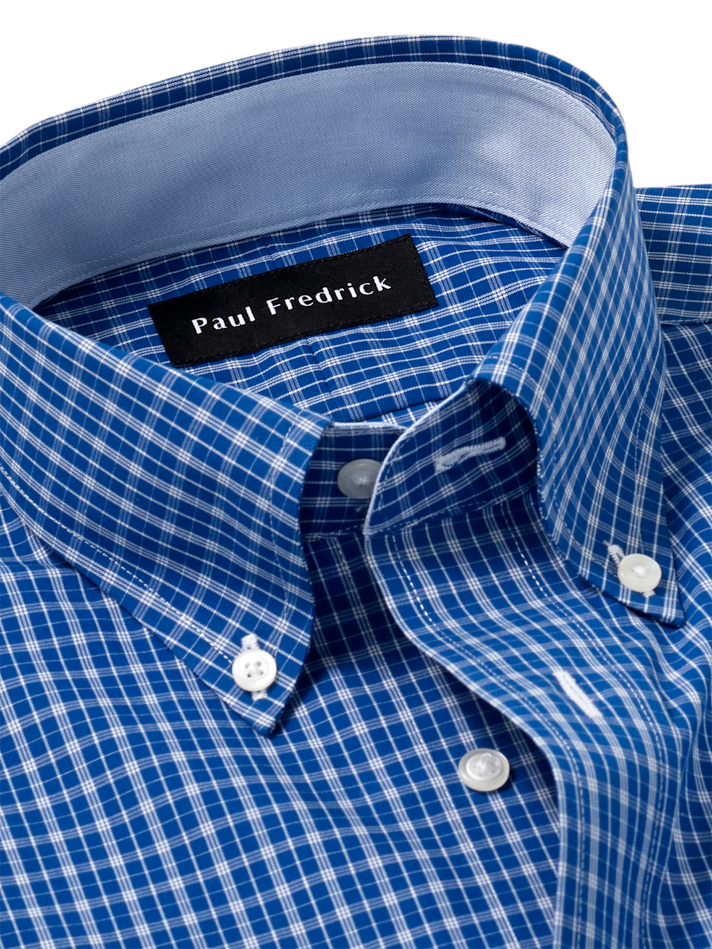 Alternate Image of Non-iron Cotton Check Dress Shirt With Contrast Trim-6
