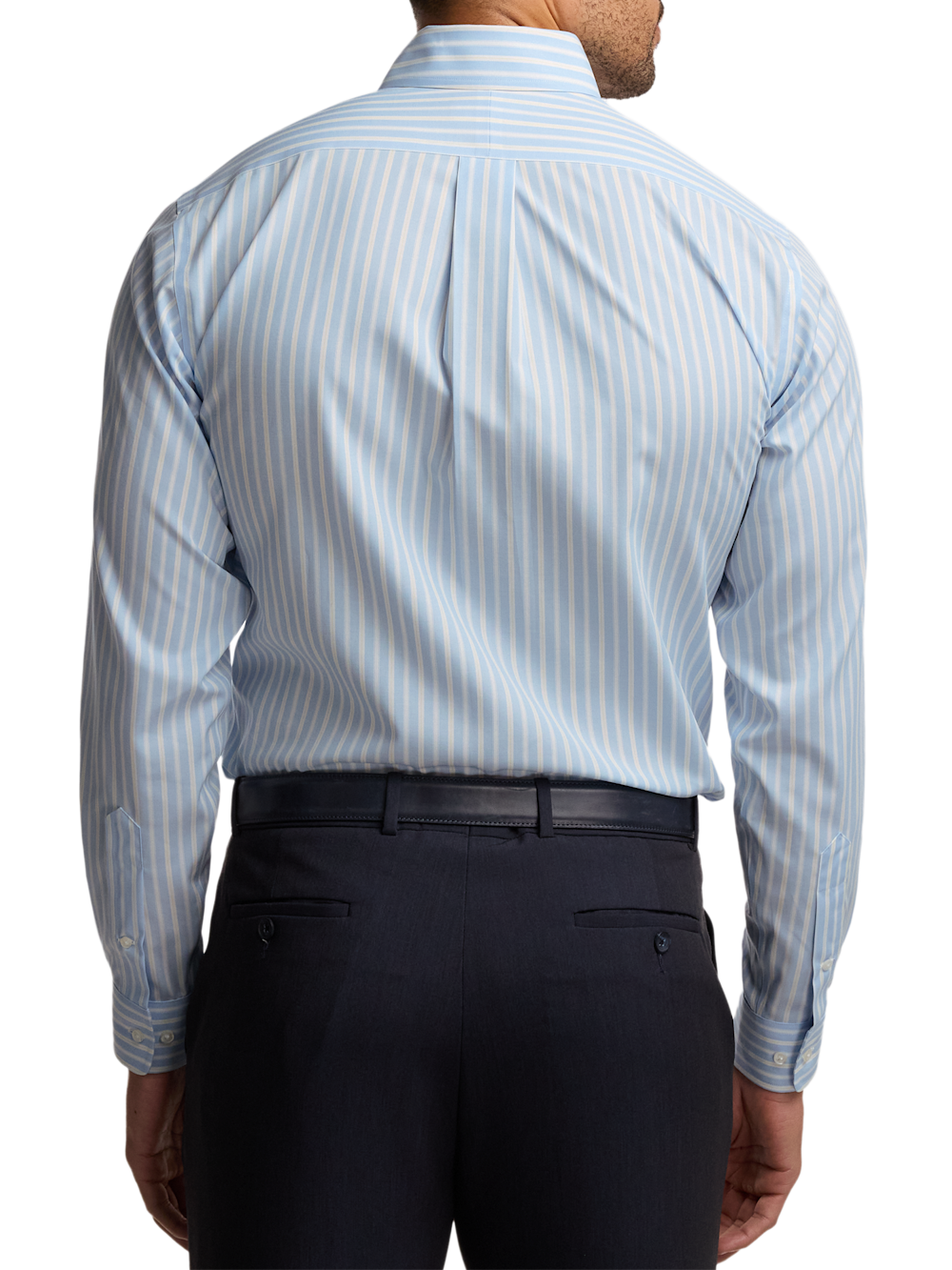 Alternate Image of Non-iron Cotton Stripe Dress Shirt With Contrast Trim-4