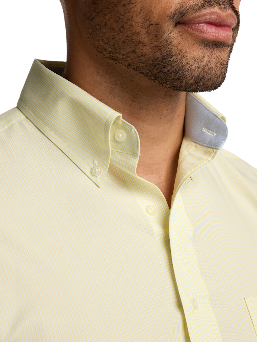 Alternate Image of Non-iron Cotton Stripe Dress Shirt With Contrast Trim-2