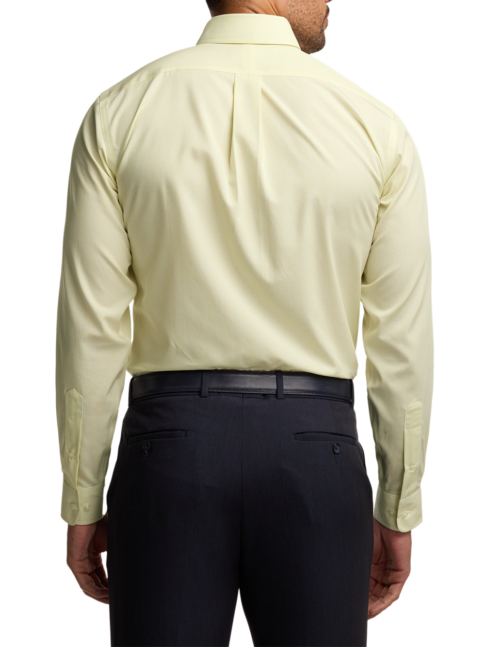 Alternate Image of Non-iron Cotton Stripe Dress Shirt With Contrast Trim-4