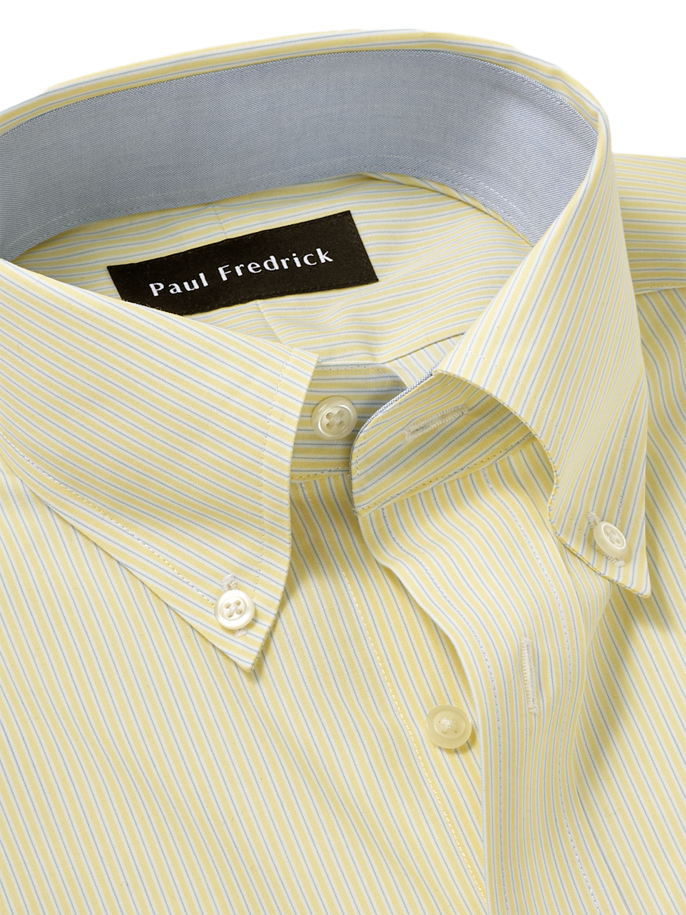 Alternate Image of Non-iron Cotton Stripe Dress Shirt With Contrast Trim-6