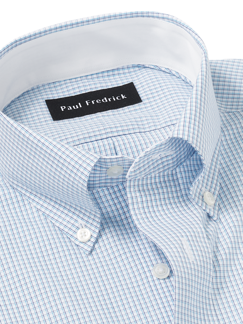 Alternate Image of Non-iron Cotton Check Dress Shirt With Contrast Trim-6