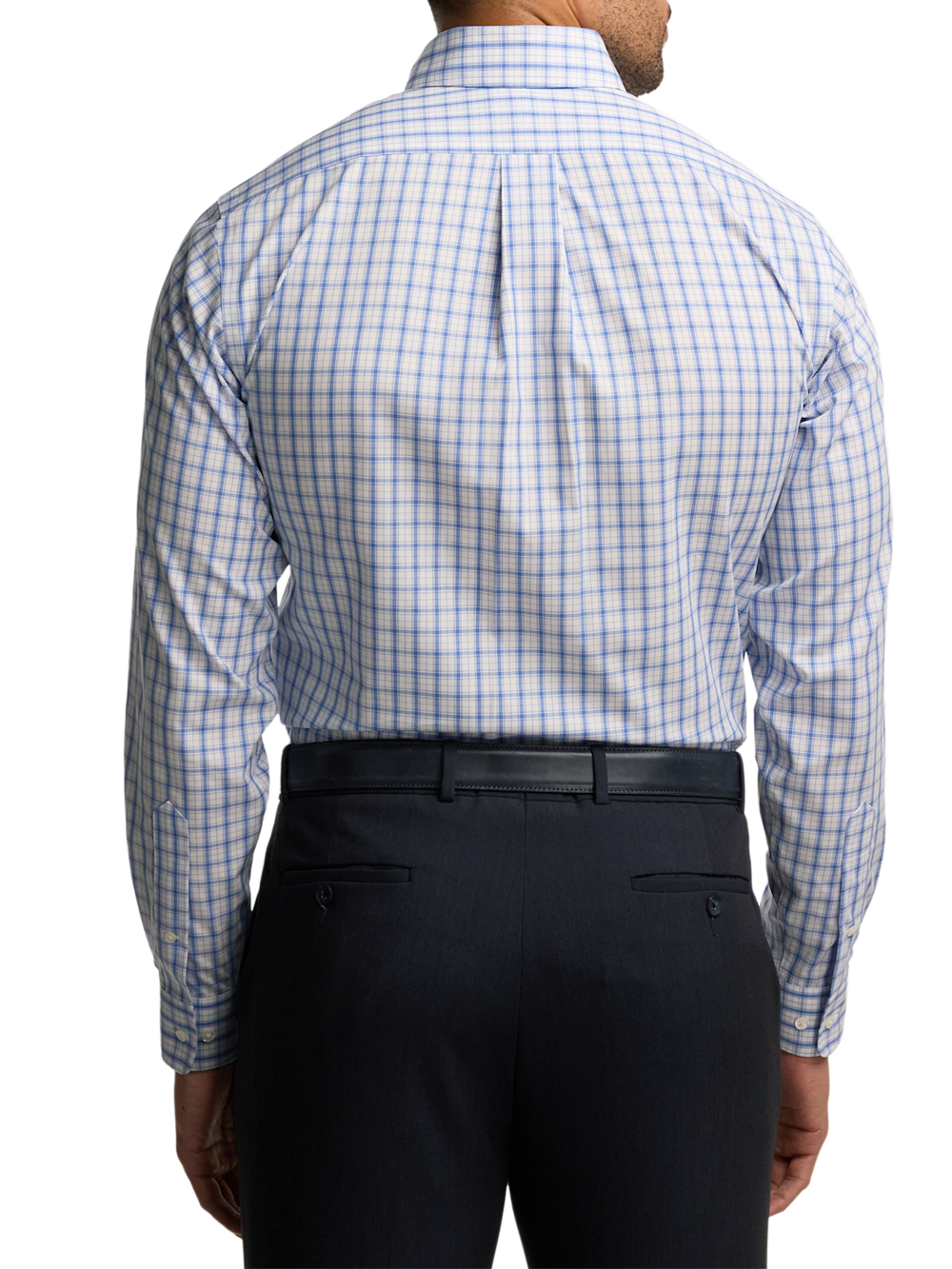 Alternate Image of Non-iron Cotton Check Dress Shirt With Contrast Trim-4