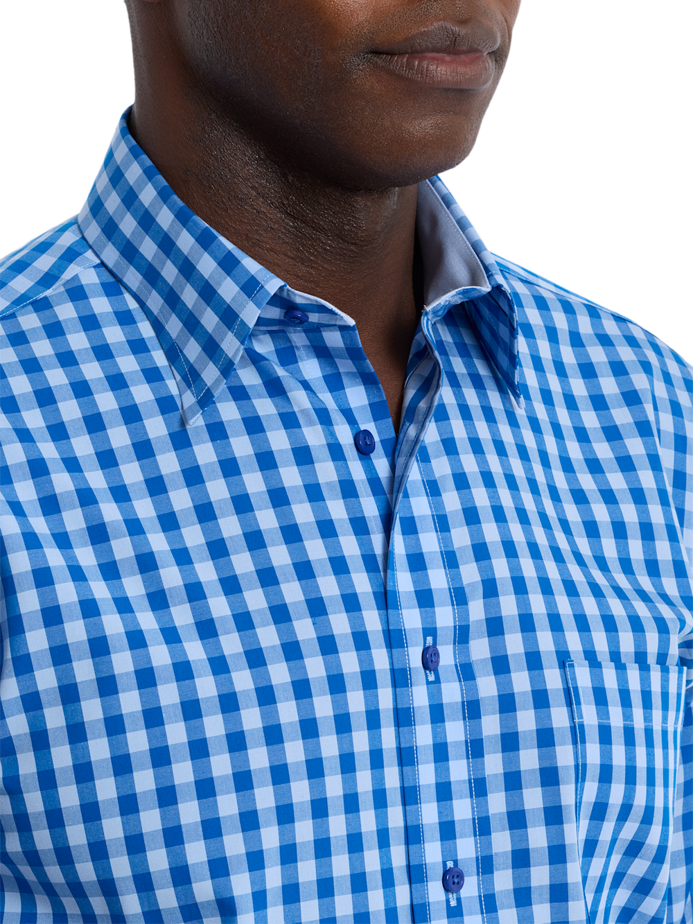 Alternate Shot of Men's blue  Shirts  - 2