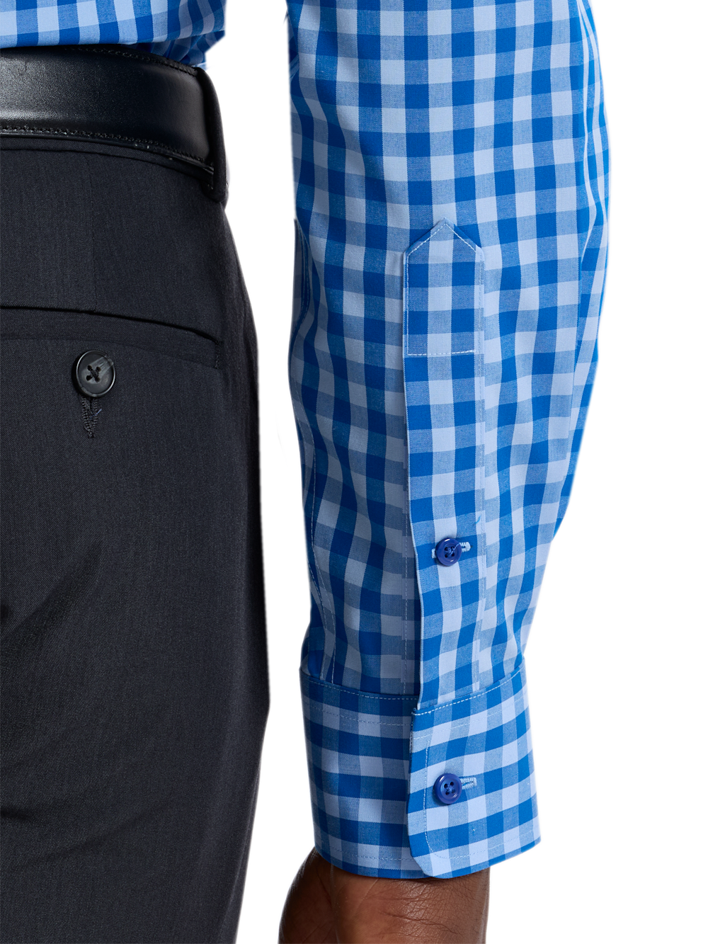 Alternate Shot of Men's blue  Shirts  - 3