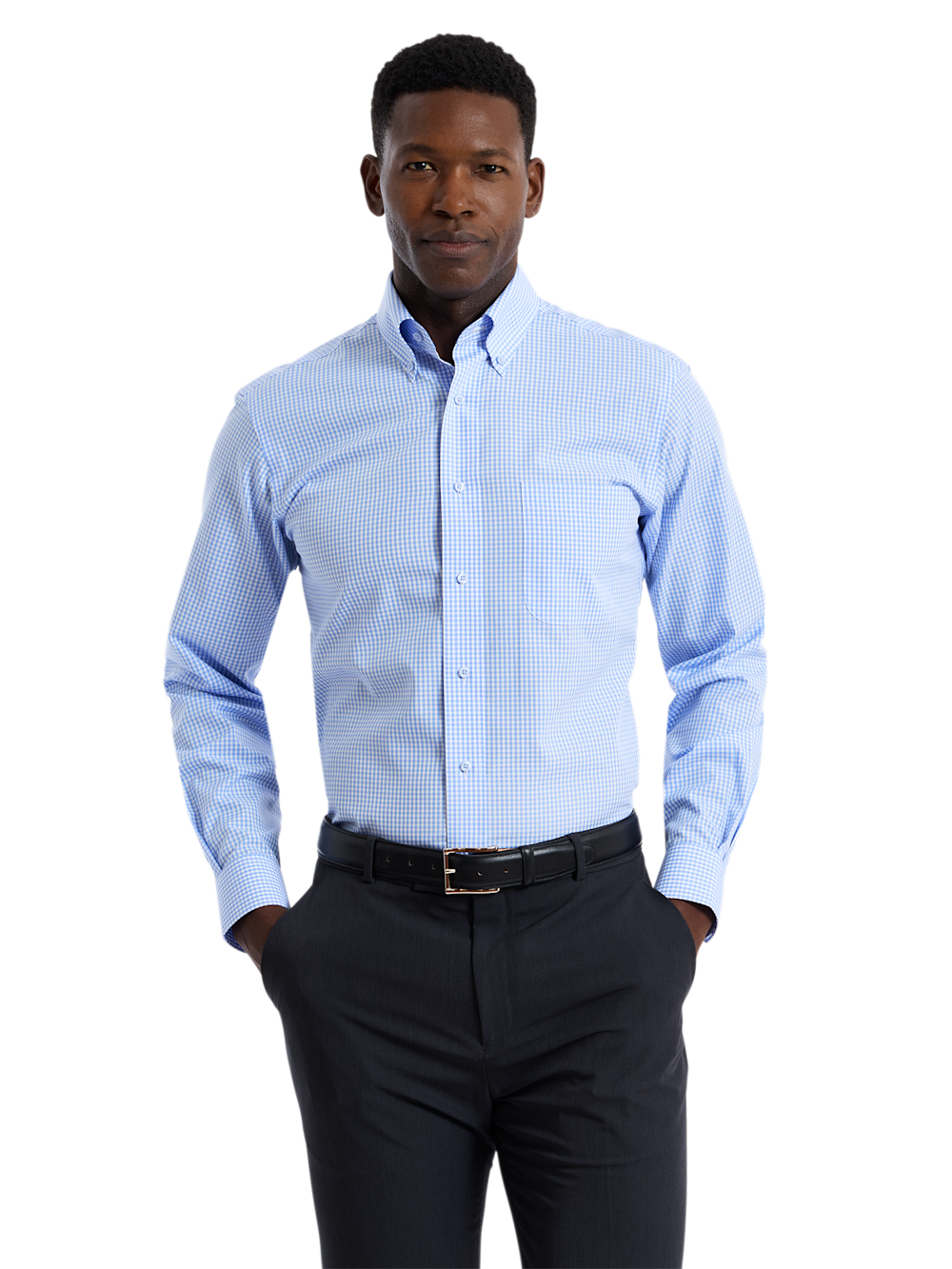 Alternate Shot of Men's blue  Shirts  - 1