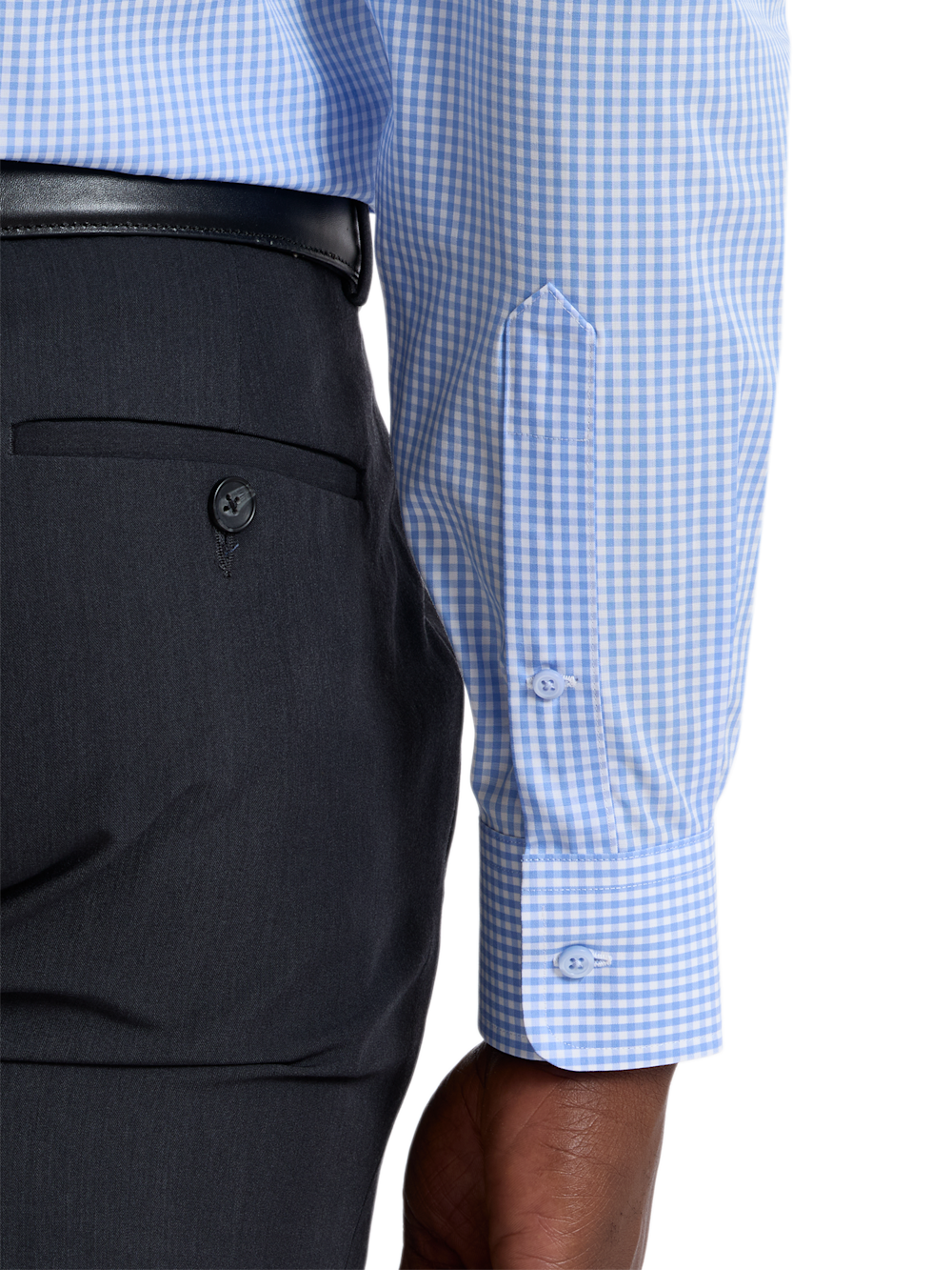 Alternate Shot of Men's blue  Shirts  - 3
