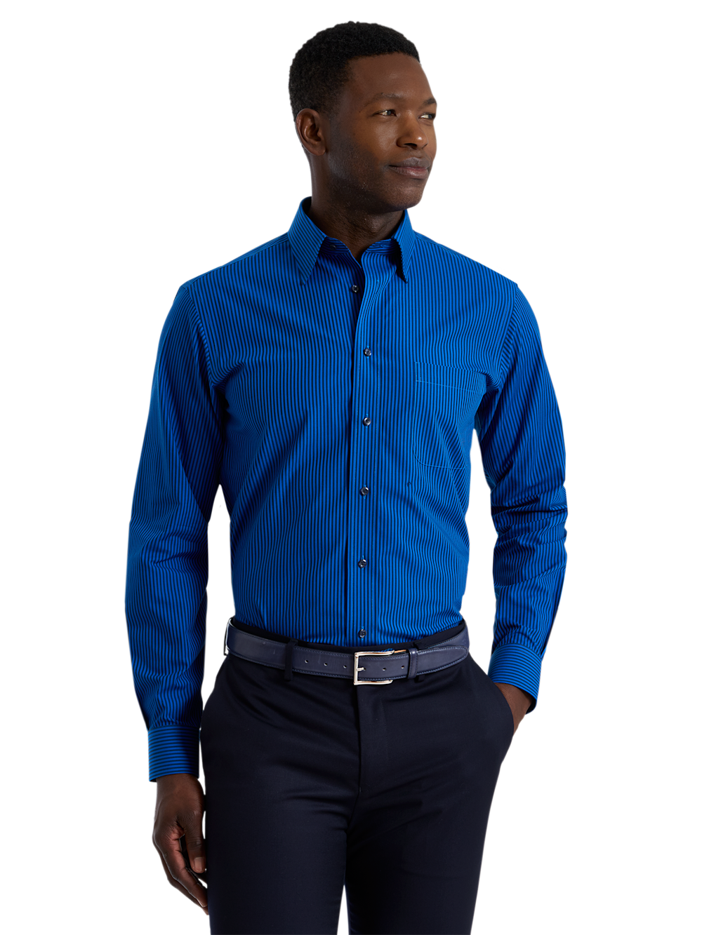Alternate Shot of Men's blue  Shirts  - 1