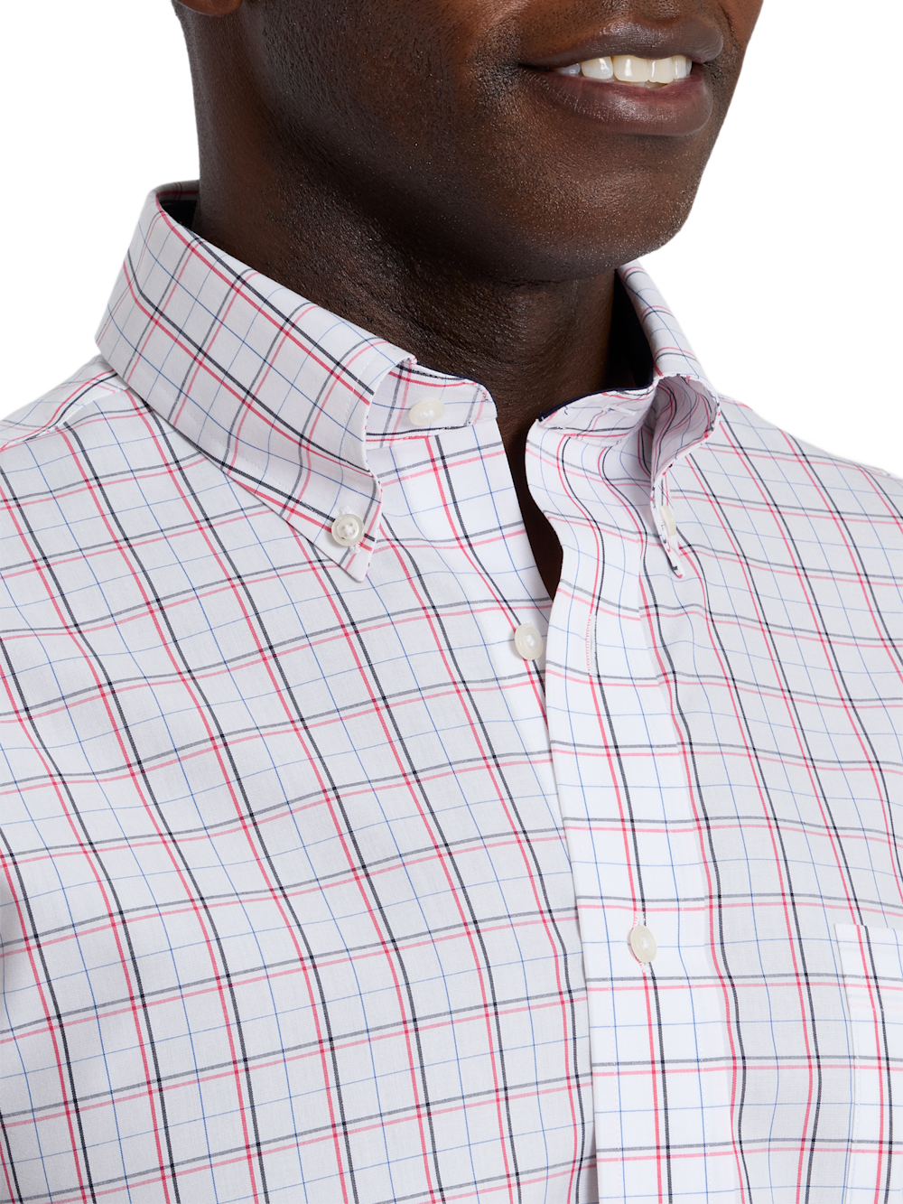 Alternate Shot of Men's white/pink  Shirts  - 2