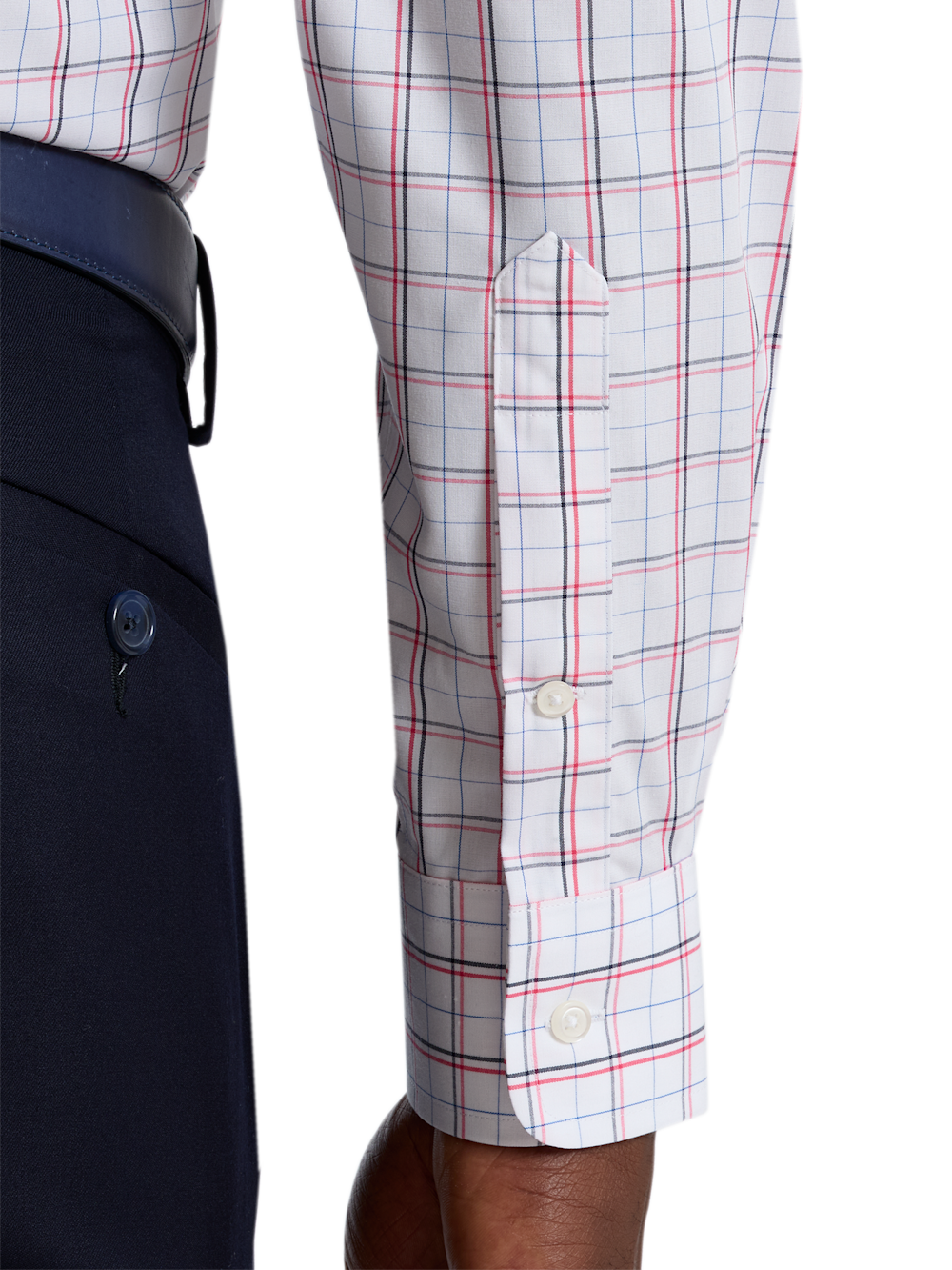 Alternate Shot of Men's white/pink  Shirts  - 3