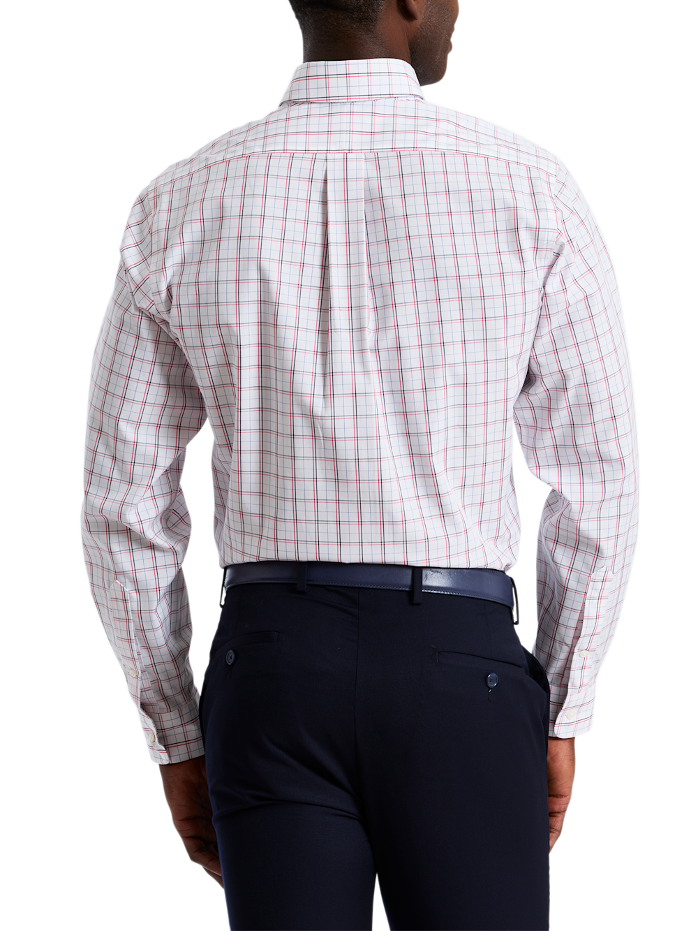 Alternate Shot of Men's white/pink  Shirts  - 4